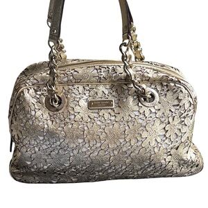 Kate Spade Metallic Floral Shoulder Bag